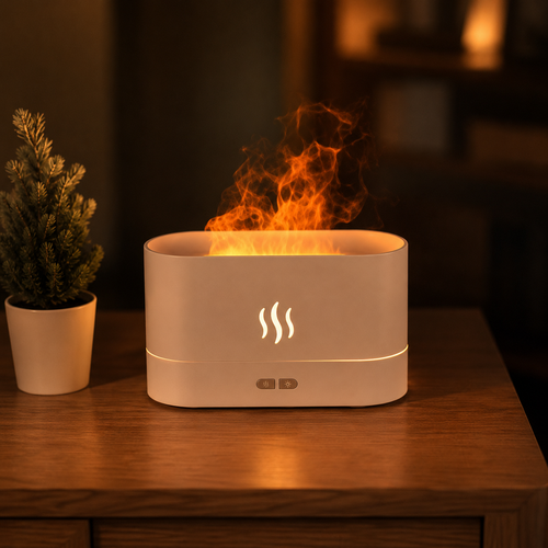 Water Humidifier Ultrasonic Air Humidifier With LED Lighting Simulation Colorful Flame Fragrance Machine
